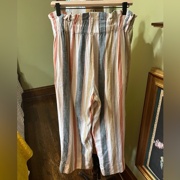 Madewell linen blend paper bag waist pants EUC M - Picture 5 of 6